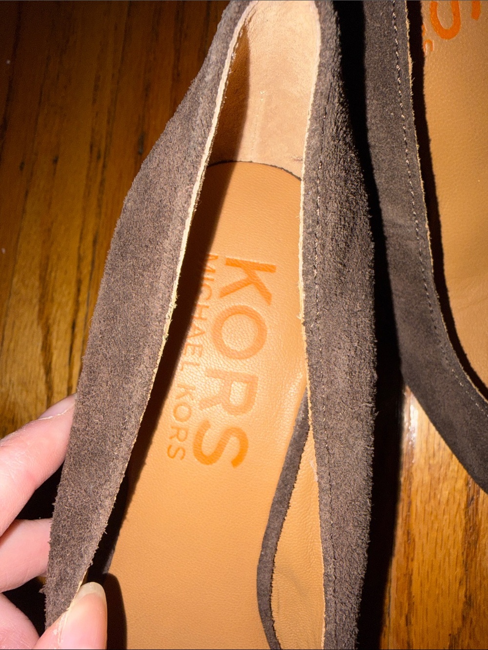 Michael Kors Dark Brown Suede Wedges - Picture 3 of 5